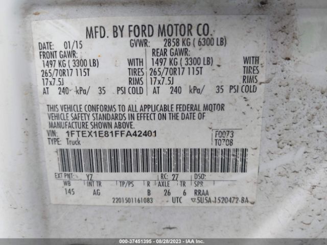 1FTEX1E81FFA42401 Ford F-150 Xlt/xl