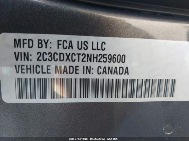 2C3CDXCT2NH259600 Dodge CHARGER R/T