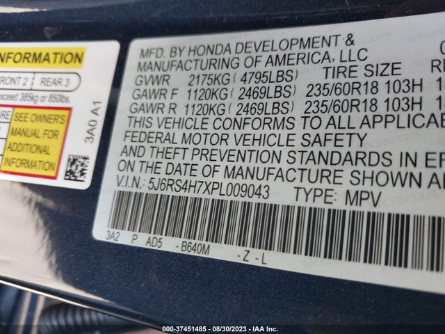 Honda Cr-v Ex-l 2023 5J6RS4H7XPL009043 Image 15