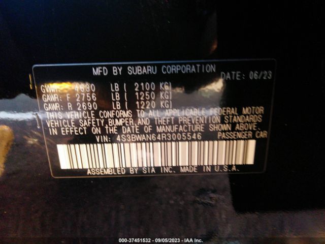 4S3BWAN64R3005546 Subaru Legacy Limited