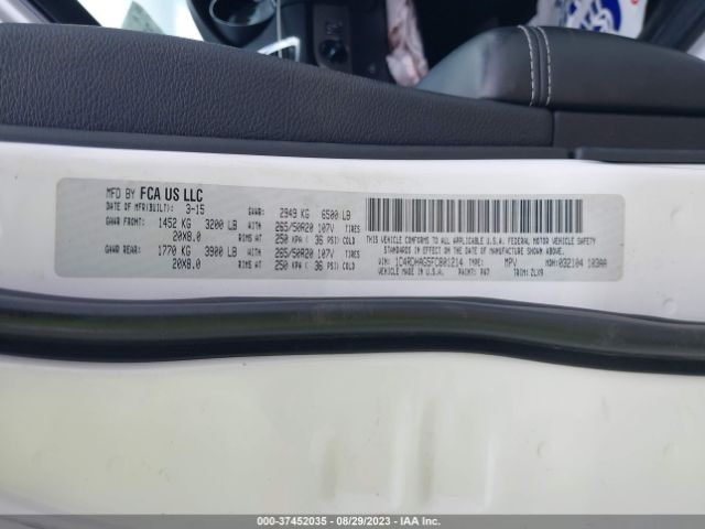 1C4RDHAG5FC801214 Dodge Durango Sxt