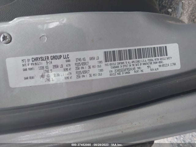 Dodge Grand Caravan R/t 2015 2C4RDGEGXFR524149 Image 9