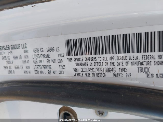 RAM 2500 Big Horn 2014 3C6UR5DJ7EG188646 Image 9