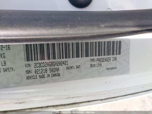 2C3CDZAG8GH202421 Dodge Challenger Sxt