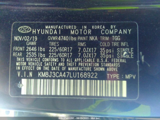 KM8J3CA47LU168922 Hyundai Tucson Value