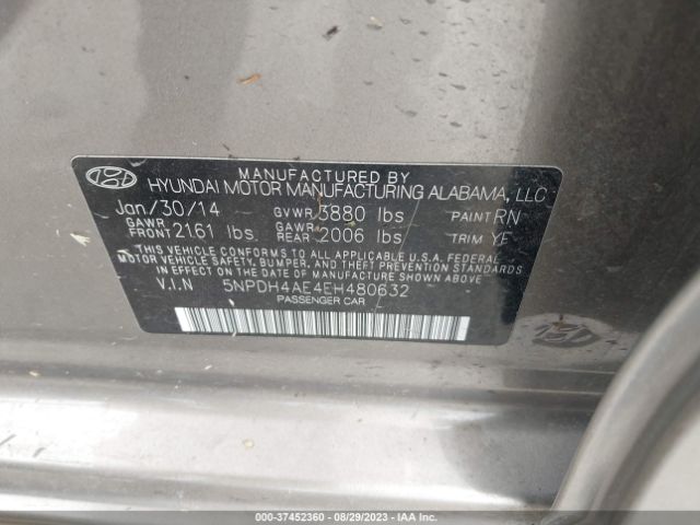 5NPDH4AE4EH480632 Hyundai Elantra Se/sport/limited