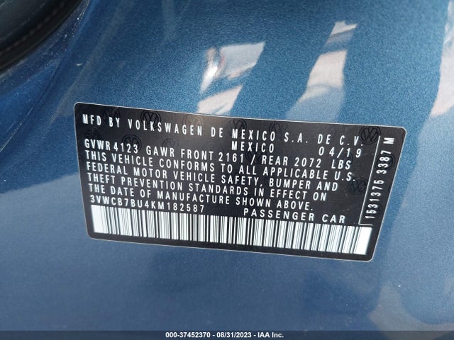 3VWCB7BU4KM182587 Volkswagen Jetta S/se/r-line