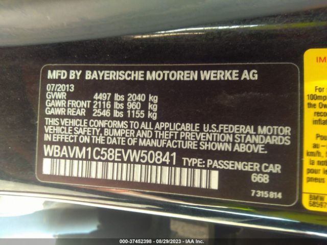 WBAVM1C58EVW50841 BMW X1 Sdrive28i