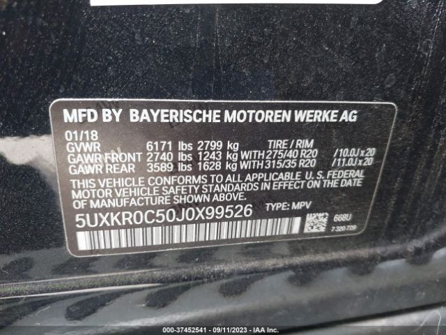 5UXKR0C50J0X99526 BMW X5 Xdrive35i