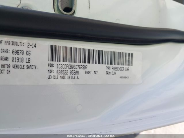 1C3CDFCB0ED767997 Dodge Dart Limited