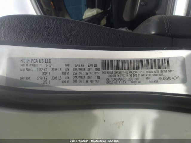 1C4RDHAG0KC711138 Dodge Durango Sxt Plus