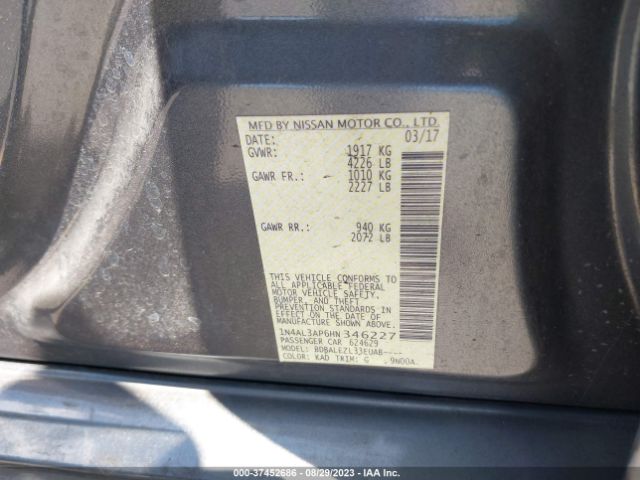 1N4AL3AP6HN346227 Nissan Altima 2.5 S