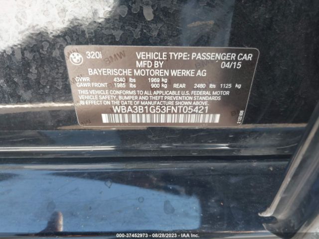 WBA3B1G53FNT05421 BMW 3 Series 320i