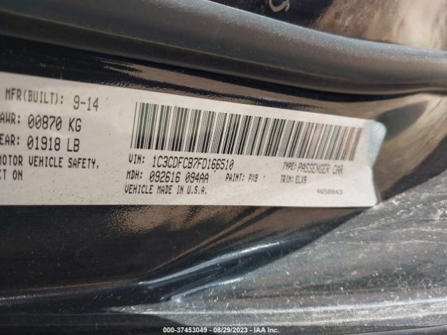 1C3CDFCB7FD166510 Dodge Dart Limited