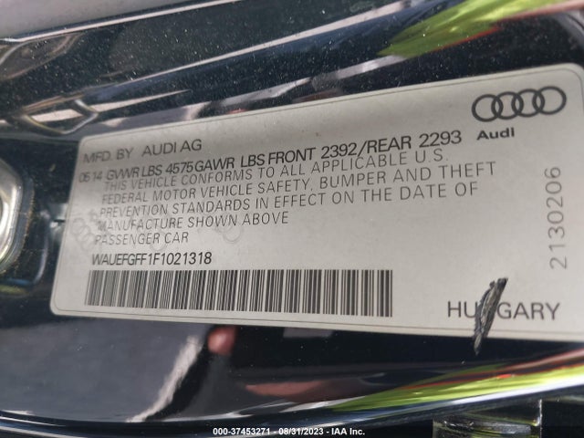 WAUEFGFF1F1021318 Audi A3 2.0t Premium Plus