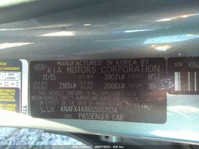 KNAFX4A86G5553134 KIA FORTE EX