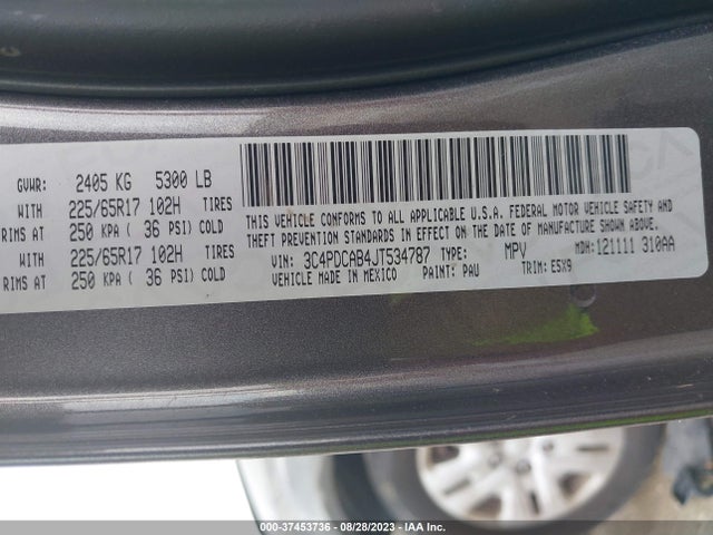 Dodge JOURNEY SE 2018 3C4PDCAB4JT534787 Image 9