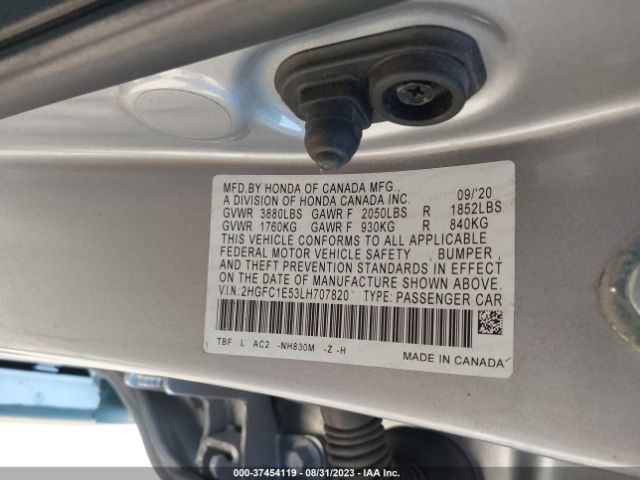 2HGFC1E53LH707820 Honda CIVIC SI SEDAN