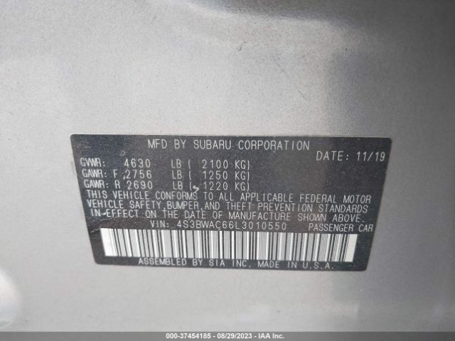 4S3BWAC66L3010550 Subaru Legacy Premium