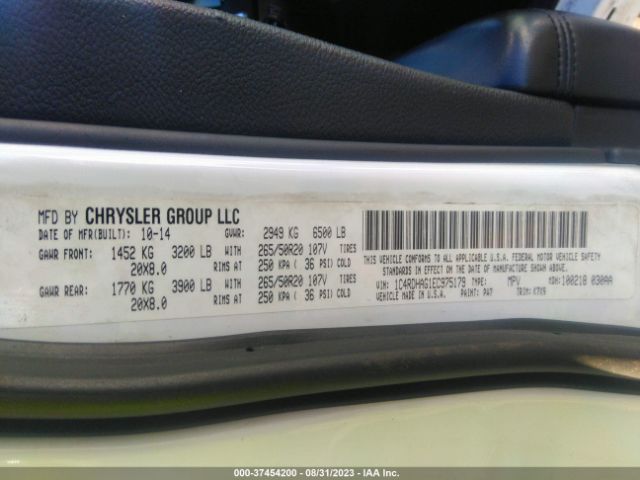 1C4RDHAG1EC975179 Dodge Durango Sxt