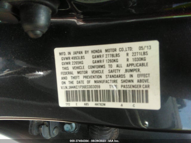 Acura Rlx Tech Pkg 2014 JH4KC1F56EC003059 Image 9
