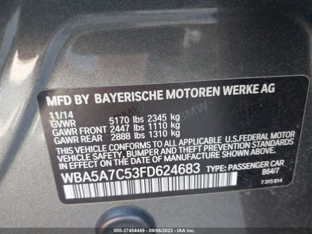 WBA5A7C53FD624683 BMW 5 Series 528i Xdrive