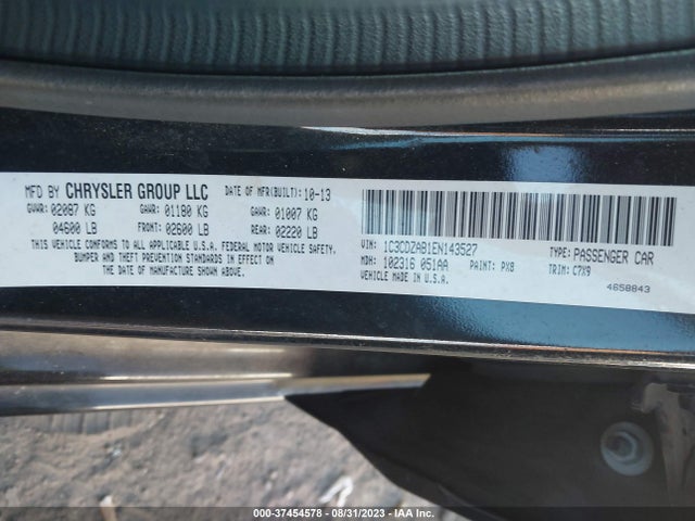 Dodge AVENGER SE 2014 1C3CDZAB1EN143527 Image 9