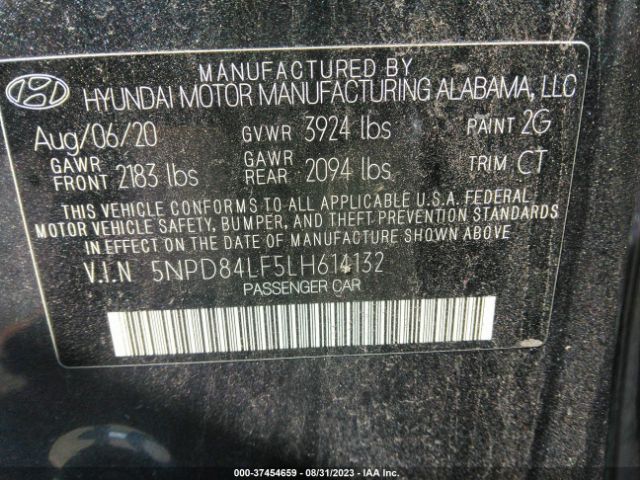 2020 HYUNDAI ELANTRA 5NPD84LF5LH614132 Photo 8