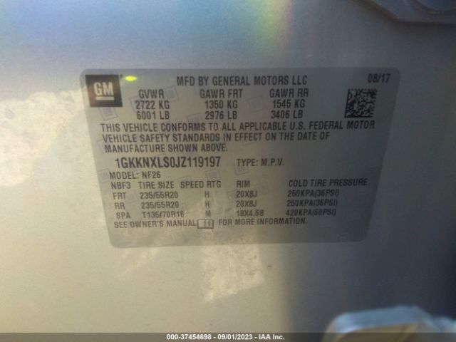 1GKKNXLS0JZ119197 GMC Acadia Denali