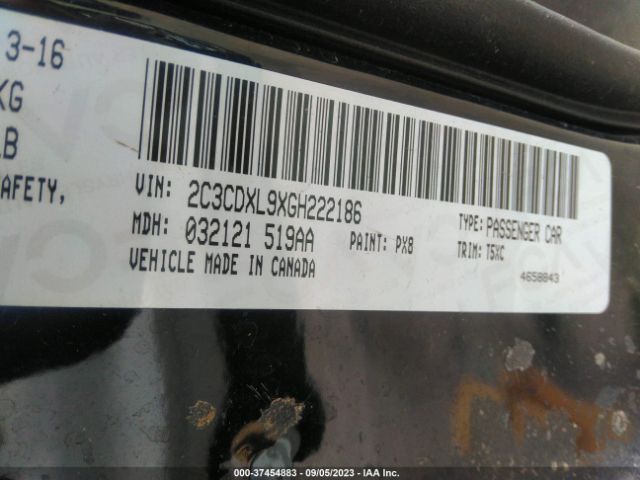 2C3CDXL9XGH222186 Dodge Charger Srt Hellcat