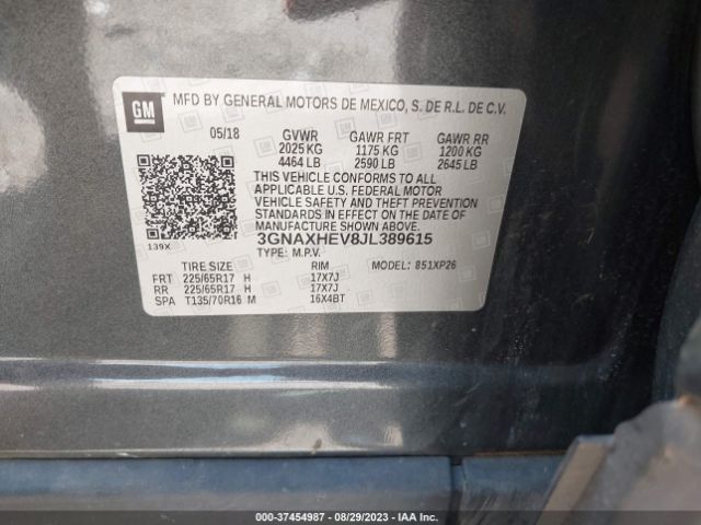 Chevrolet EQUINOX LS 2018 3GNAXHEV8JL389615 Image 9