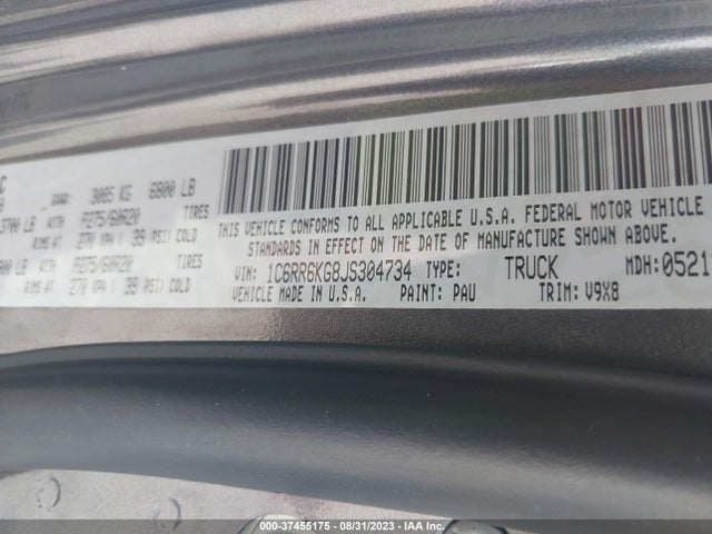 1C6RR6KG8JS304734 RAM 1500 Express