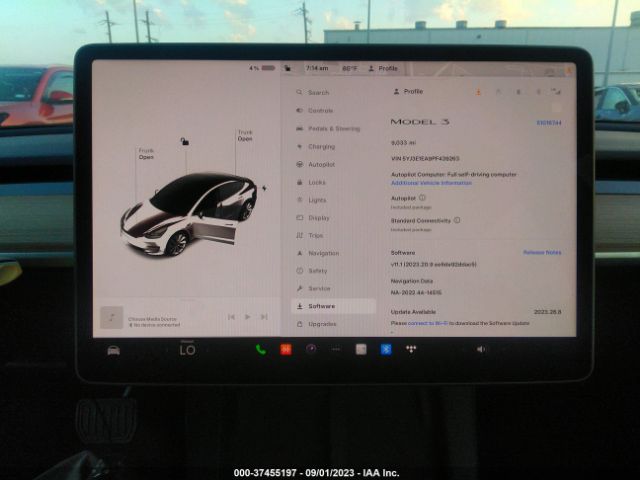 5YJ3E1EA9PF439263 Tesla MODEL 3