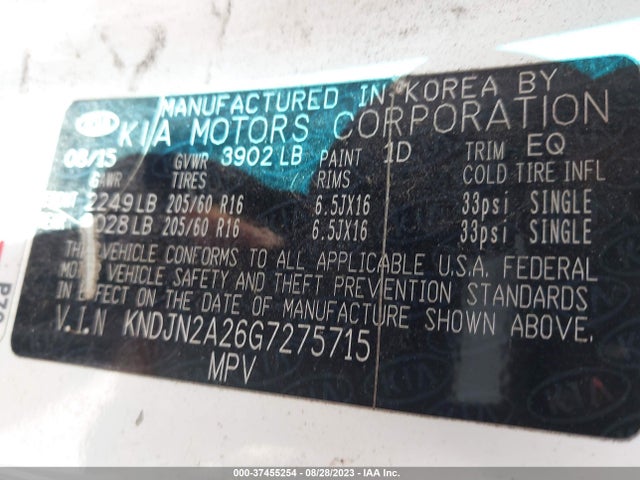 KIA Soul 2016 KNDJN2A26G7275715 Image 9