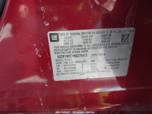3GTP1NEC1HG278473 GMC Sierra 1500 Slt