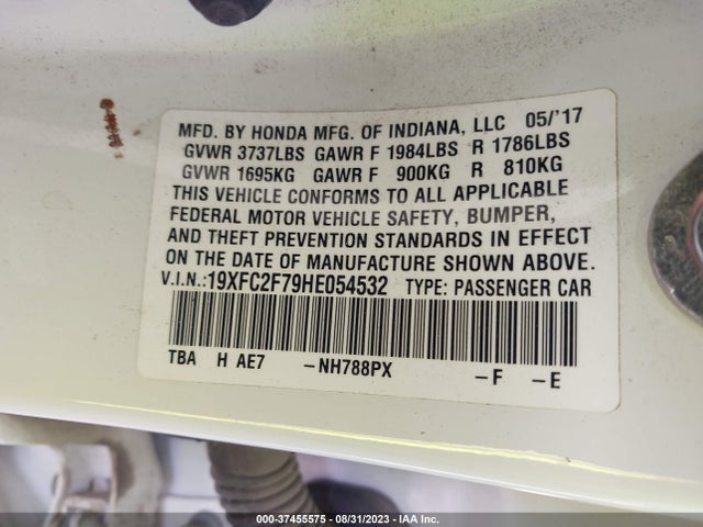 Honda Civic Sedan Ex 2017 19XFC2F79HE054532 Image 9