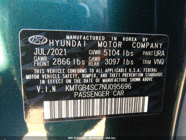 Genesis G80 2.5t 2022 KMTGB4SC7NU095696 Image 9