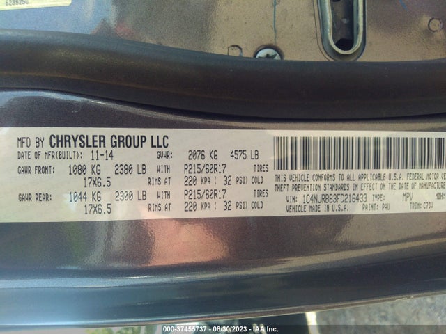 1C4NJRBB3FD216433 Jeep Patriot Altitude Edition