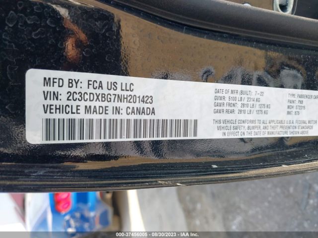 2C3CDXBG7NH201423 Dodge Charger Sxt