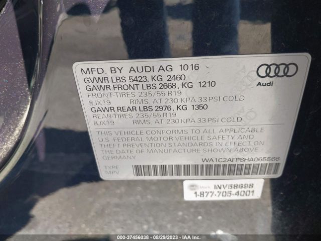 WA1C2AFP8HA065566 Audi Q5 PREMIUM