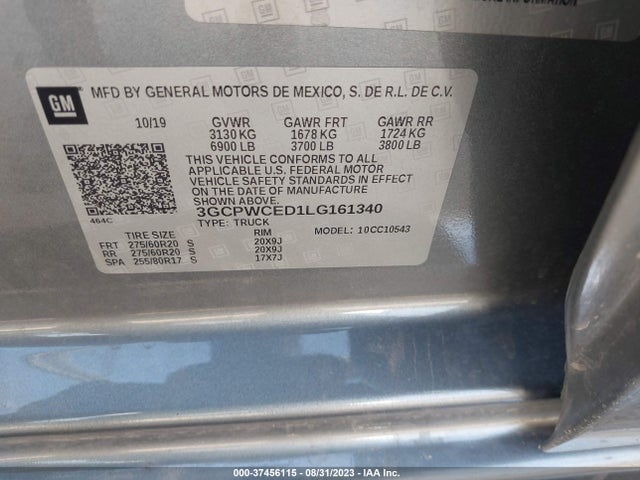 Chevrolet Silverado 1500 Lt 2020 3GCPWCED1LG161340 Image 9