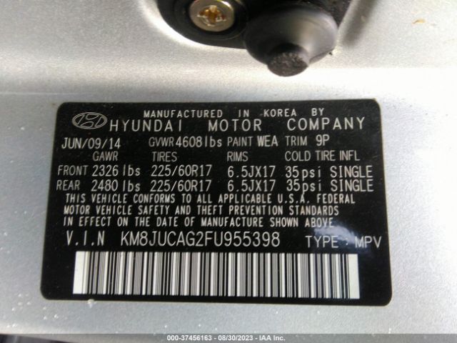 KM8JUCAG2FU955398 Hyundai TUCSON SE