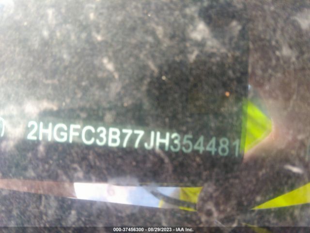 2HGFC3B77JH354481 Honda Civic Coupe Ex-l