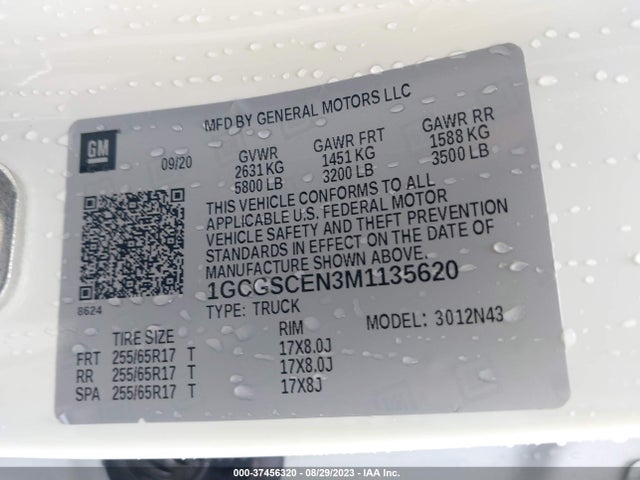 1GCGSCEN3M1135620 Chevrolet Colorado 2wd  Short Box Lt