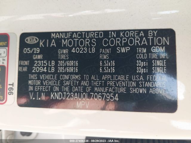 KNDJ23AU0L7067954 KIA SOUL LX