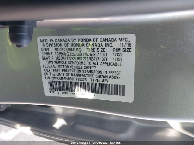 2HKRM4H58GH725376 Honda CR-V EX