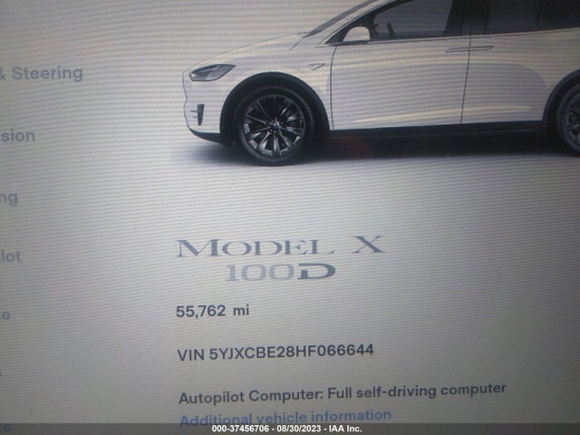 Tesla Model X 90d/75d/100d 2017 5YJXCBE28HF066644 Image 14