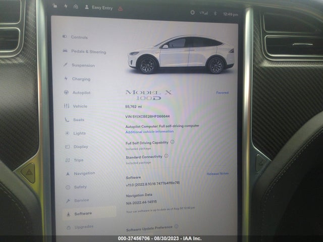Tesla Model X 90d/75d/100d 2017 5YJXCBE28HF066644 Image 7