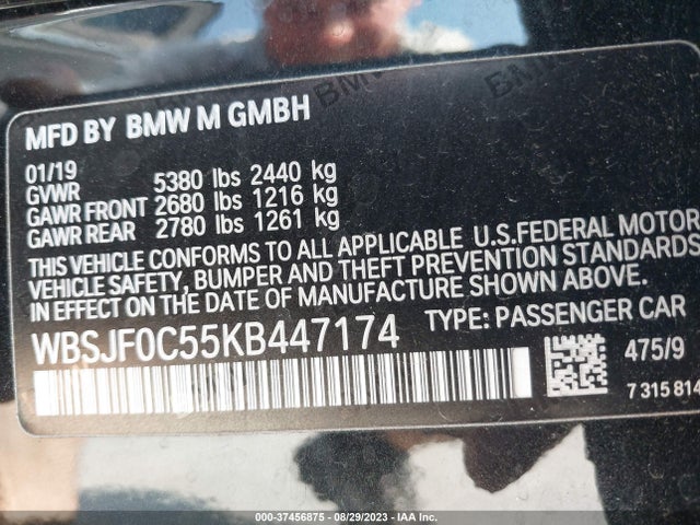 BMW M5 Competition 2019 WBSJF0C55KB447174 Image 9