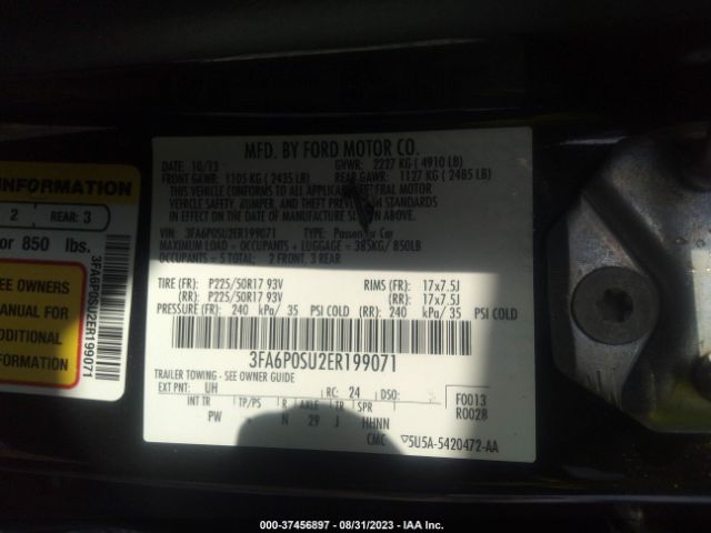 3FA6P0SU2ER199071 Ford Fusion Energi Titanium
